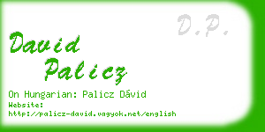 david palicz business card